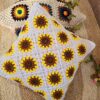 Crochet cushion cover