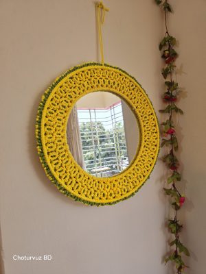 Macrame  mirror (12/15")